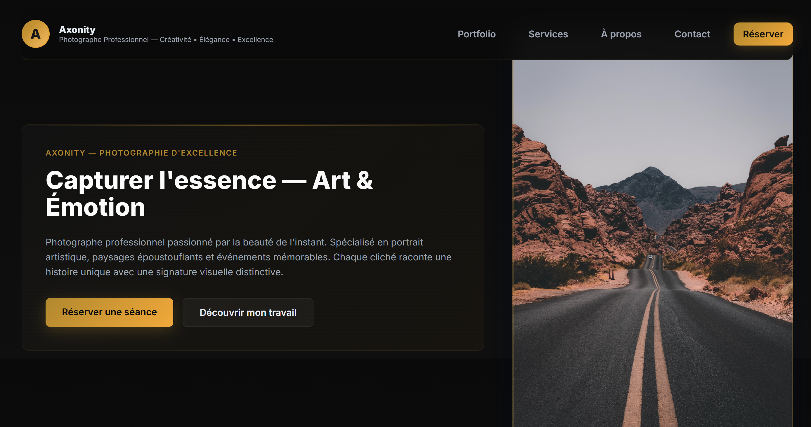 Portfolio photographe professionnel